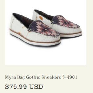 Myra Bag Women's sz 8 Gothic Sneaker Hair On  Aztec Leather Slip On 🆕⌚📦🏃
